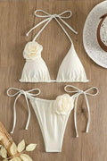 Floral Triangle Bikini Set for Women - Adjustable Fit Swimwear 1