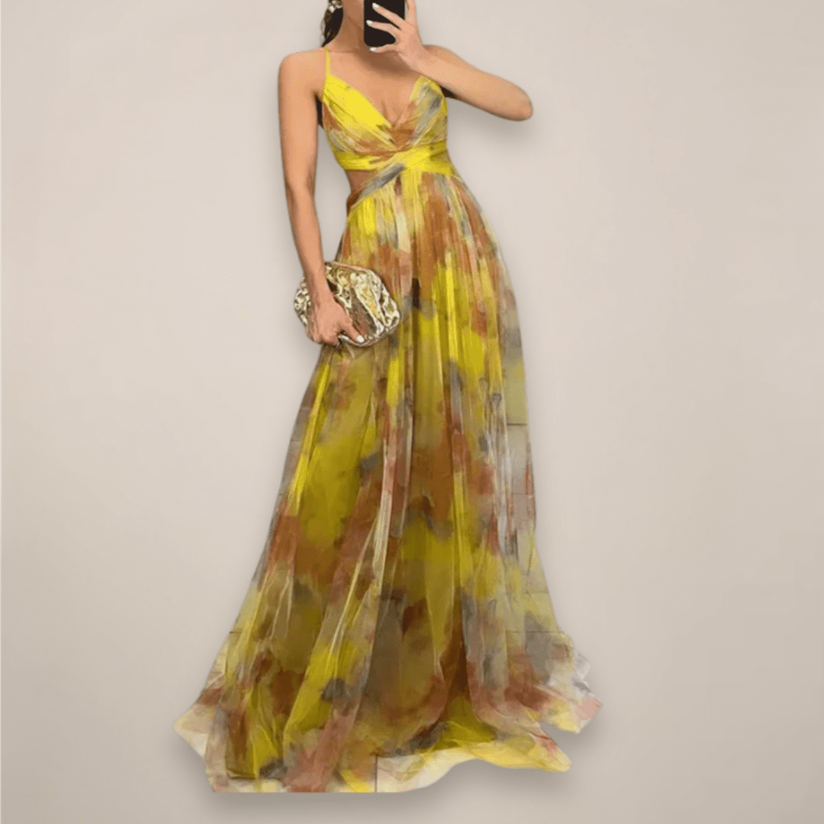 Floral Maxi Dress for Women - Lightweight Summer Dress with Adjustable Back Tie 3