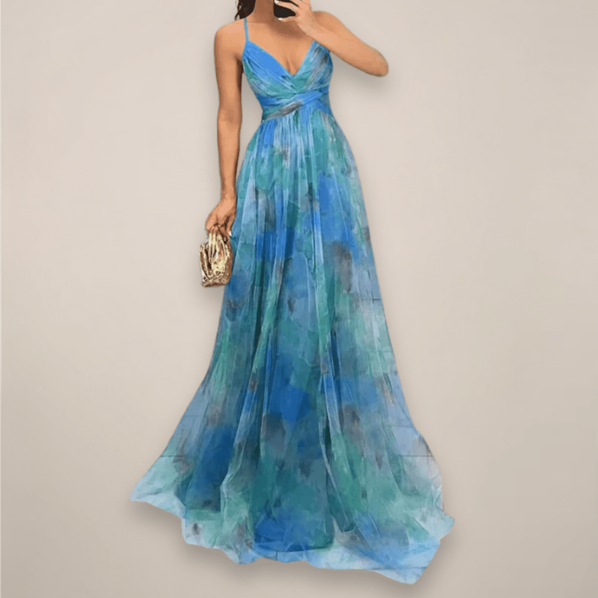 Floral Maxi Dress for Women - Lightweight Summer Dress with Adjustable Back Tie 5