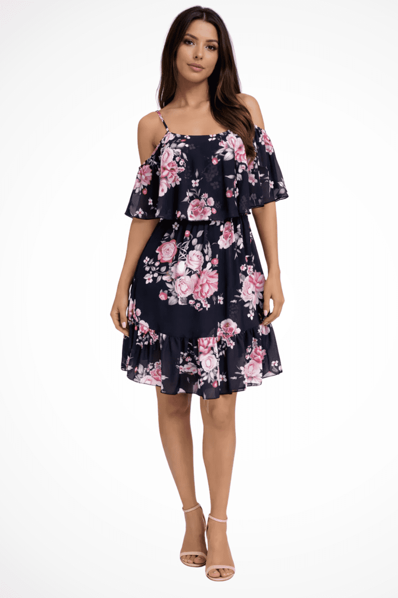 Floral Off Shoulder Mini Dress for Women - Summer Wedding Guest Dresses 2