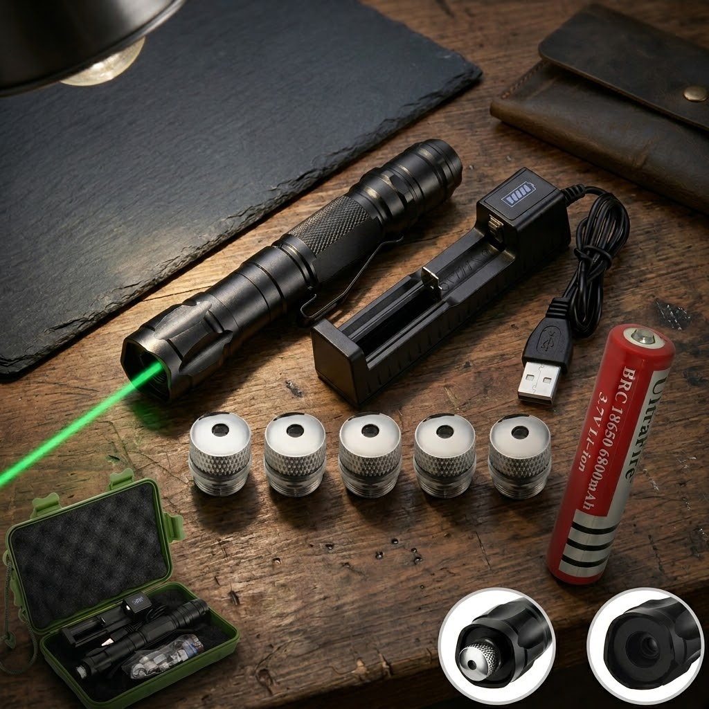 Green Laser Pointer with Rechargeable Battery and Long Range for Presentations 2