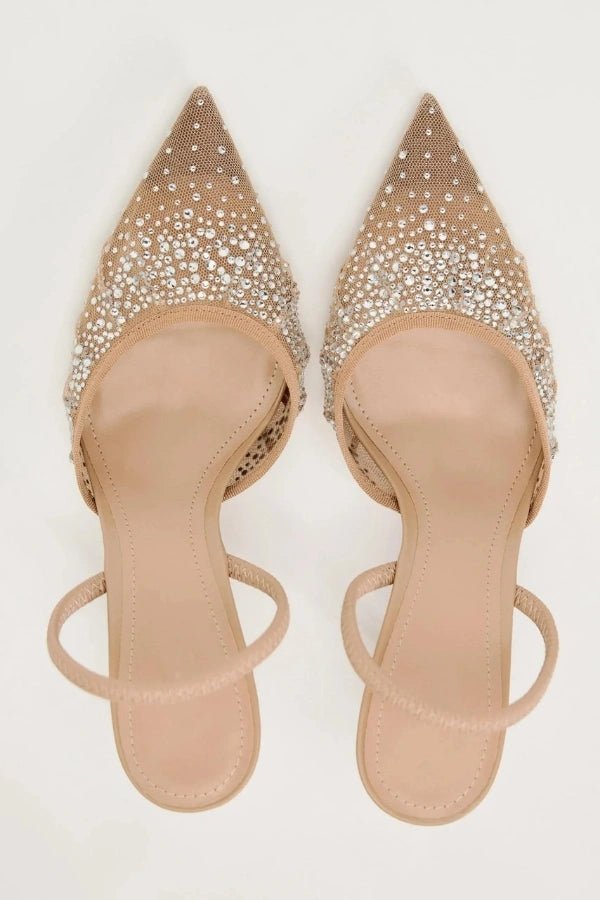 Ingrid Crystal Heels - Dazzling High Heel Shoes with Double Straps for Women 2