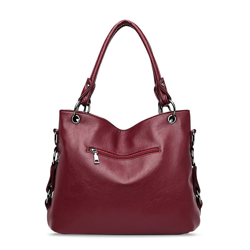 Jessica - Stylish Black Vegan Leather Handbag & Crossbody Bag 4