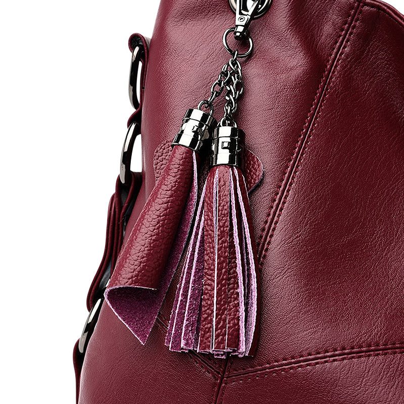 Jessica - Stylish Black Vegan Leather Handbag & Crossbody Bag 6