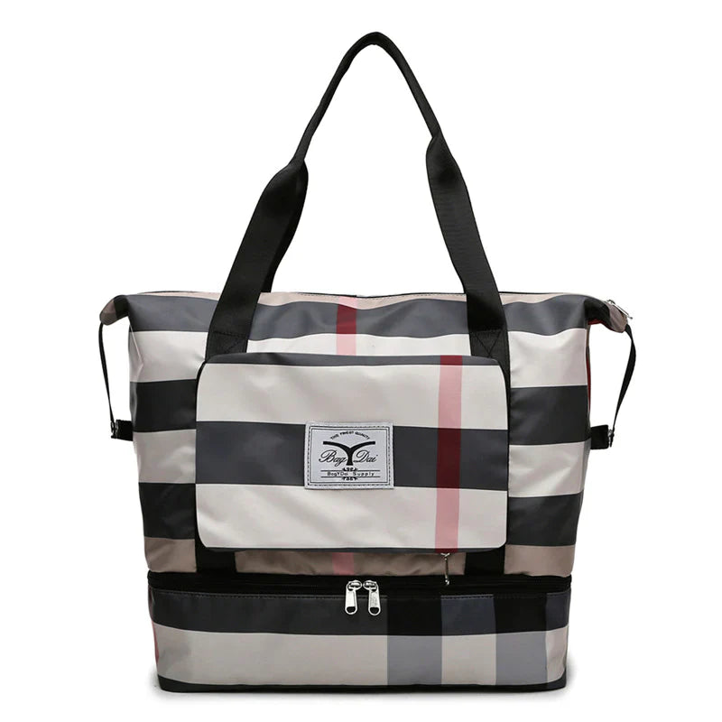 Large Capacity Expandable Travel Bag with Wet/Dry Compartments 0