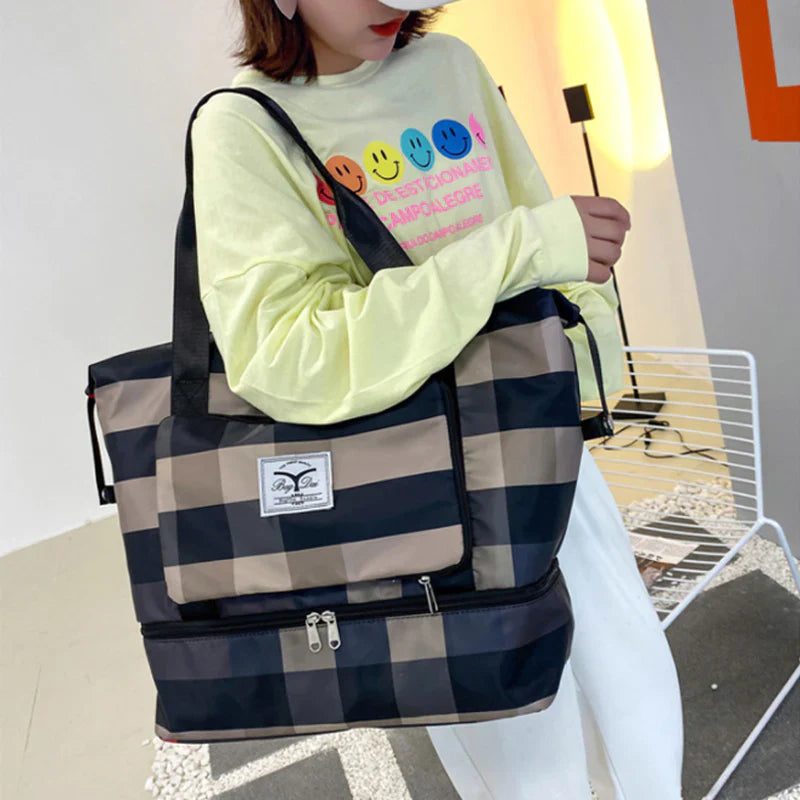 Large Capacity Expandable Travel Bag with Wet/Dry Compartments 3