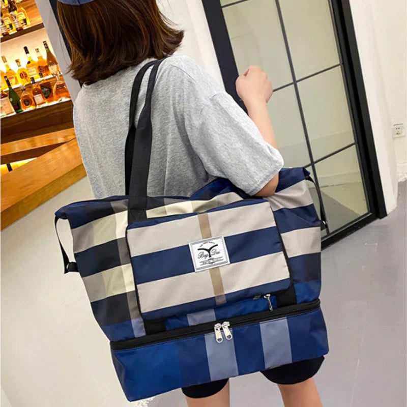 Large Capacity Expandable Travel Bag with Wet/Dry Compartments 6