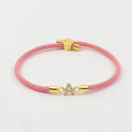 Liora - Adjustable Personalized Initial Bracelet with Diamond Charm 0