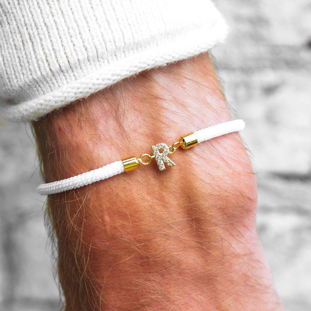 Liora - Adjustable Personalized Initial Bracelet with Diamond Charm 3