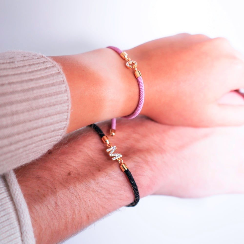 Liora - Adjustable Personalized Initial Bracelet with Diamond Charm 5