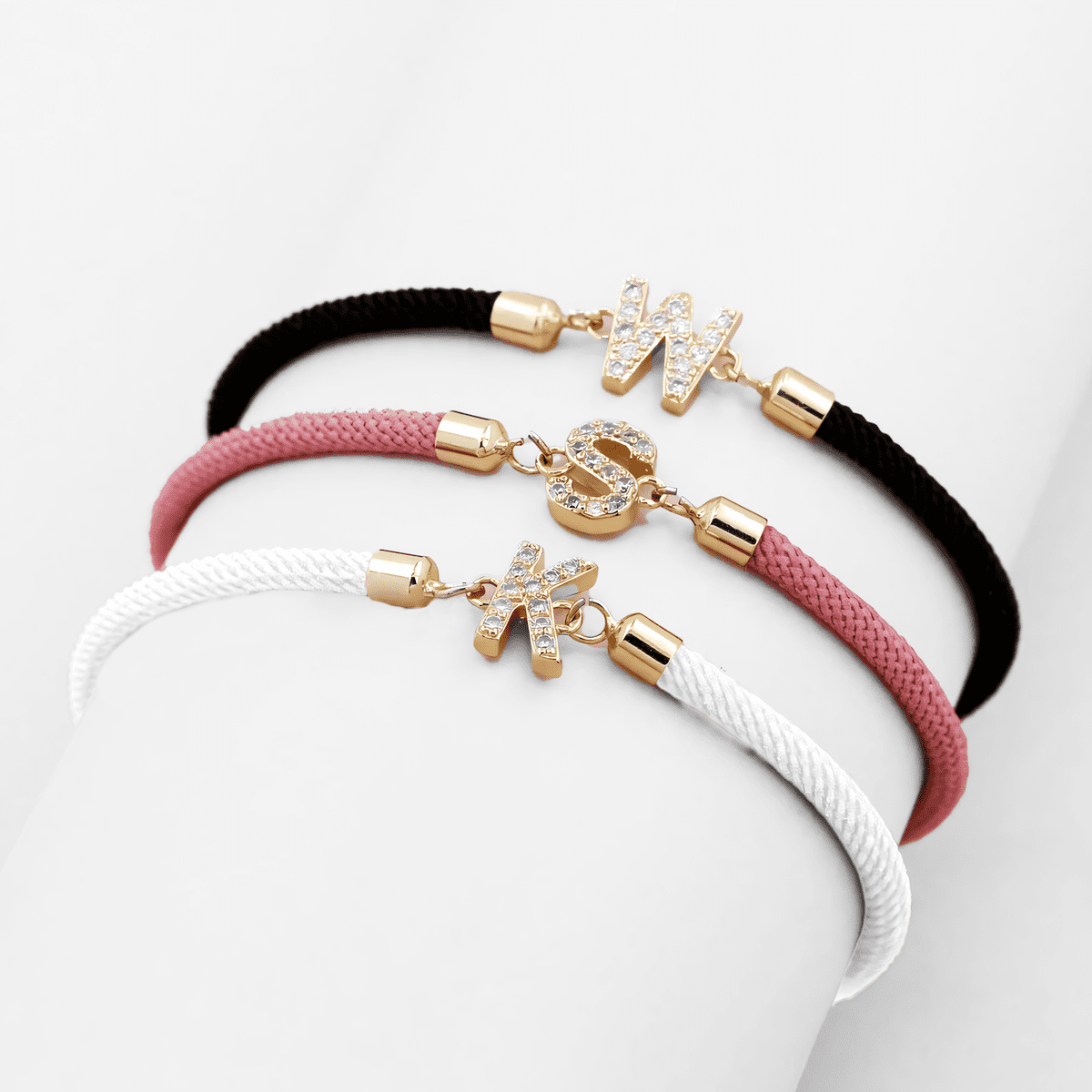 Liora - Adjustable Personalized Initial Bracelet with Diamond Charm 8