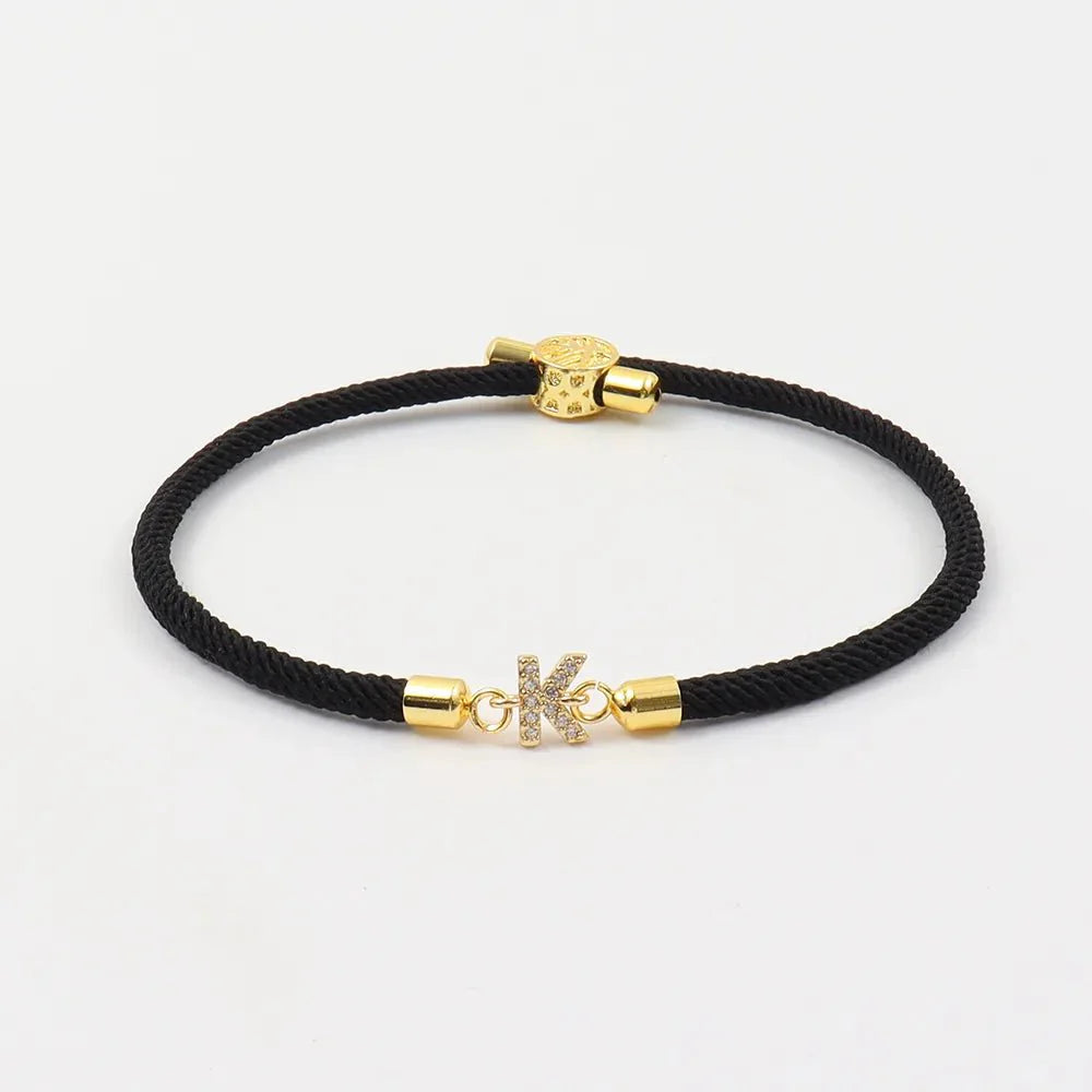 Liora - Adjustable Personalized Initial Bracelet with Diamond Charm 9
