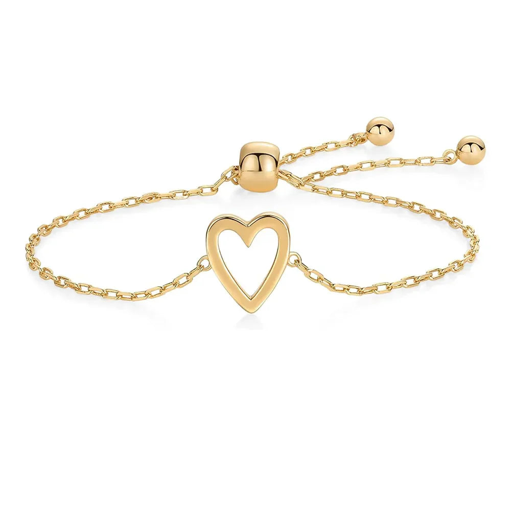 Matching Heart Bracelet Set - Adjustable Silver Chains for Meaningful Connections 4