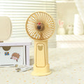 Mini Hand Fan in Plastic with Bear Motif and USB Rechargeable Battery for Travel 0