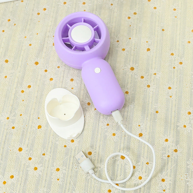 Mini Hand Fan in Plastic with Bear Motif and USB Rechargeable Battery for Travel 5