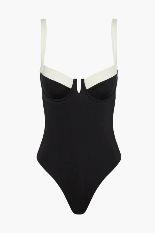 Molly Two-Tone Contrast One Piece Swimsuit for Women - Flattering Swimwear 6