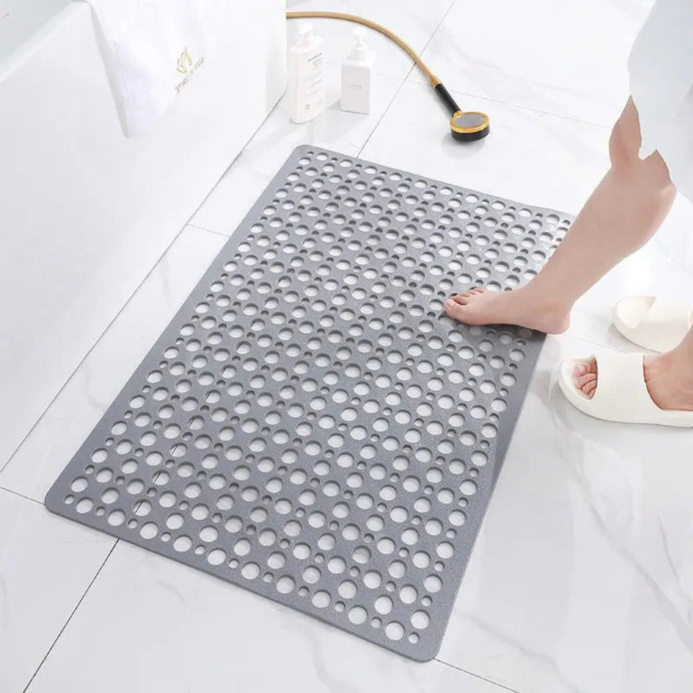 Non Slip Shower Mat in Pink with Antibacterial Surface for Bathroom 2