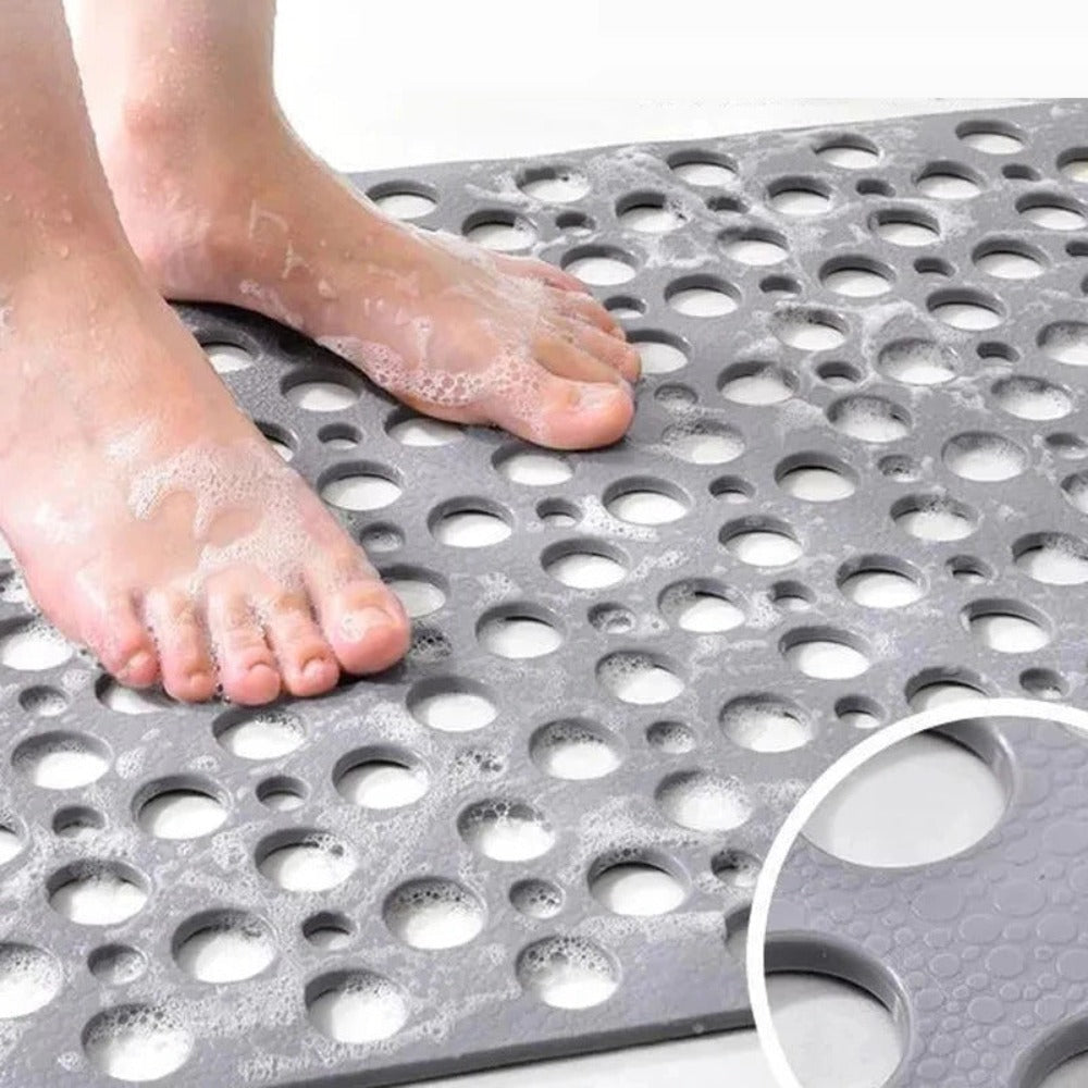 Non Slip Shower Mat in Pink with Antibacterial Surface for Bathroom 4