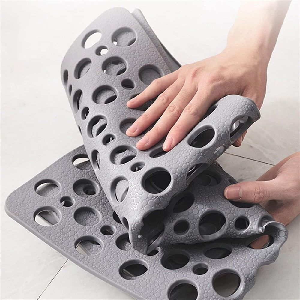 Non Slip Shower Mat in Pink with Antibacterial Surface for Bathroom 5
