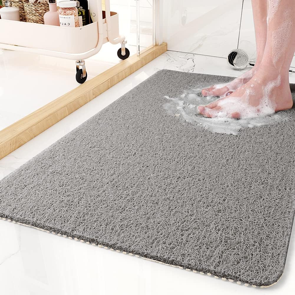 Non Slip Shower Mat in Soft Fabric with Quick Drainage, Custom Size 0