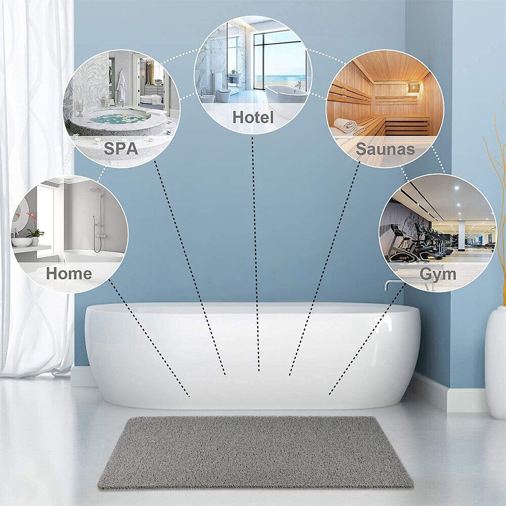 Non Slip Shower Mat in Soft Fabric with Quick Drainage, Custom Size 5