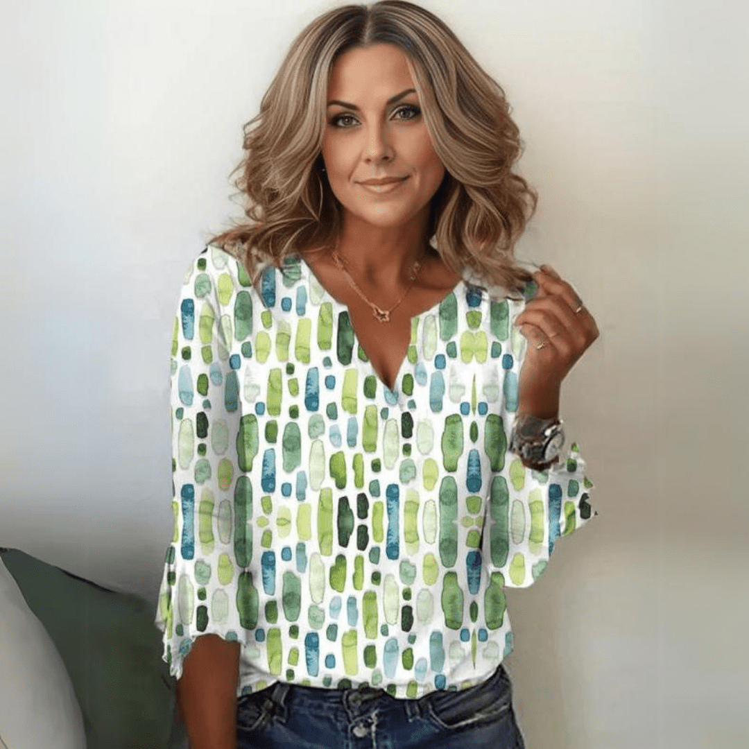 Olivia - Women's Top, Stylish Blouse in Premium Silk Cotton, Casual Elegance 0