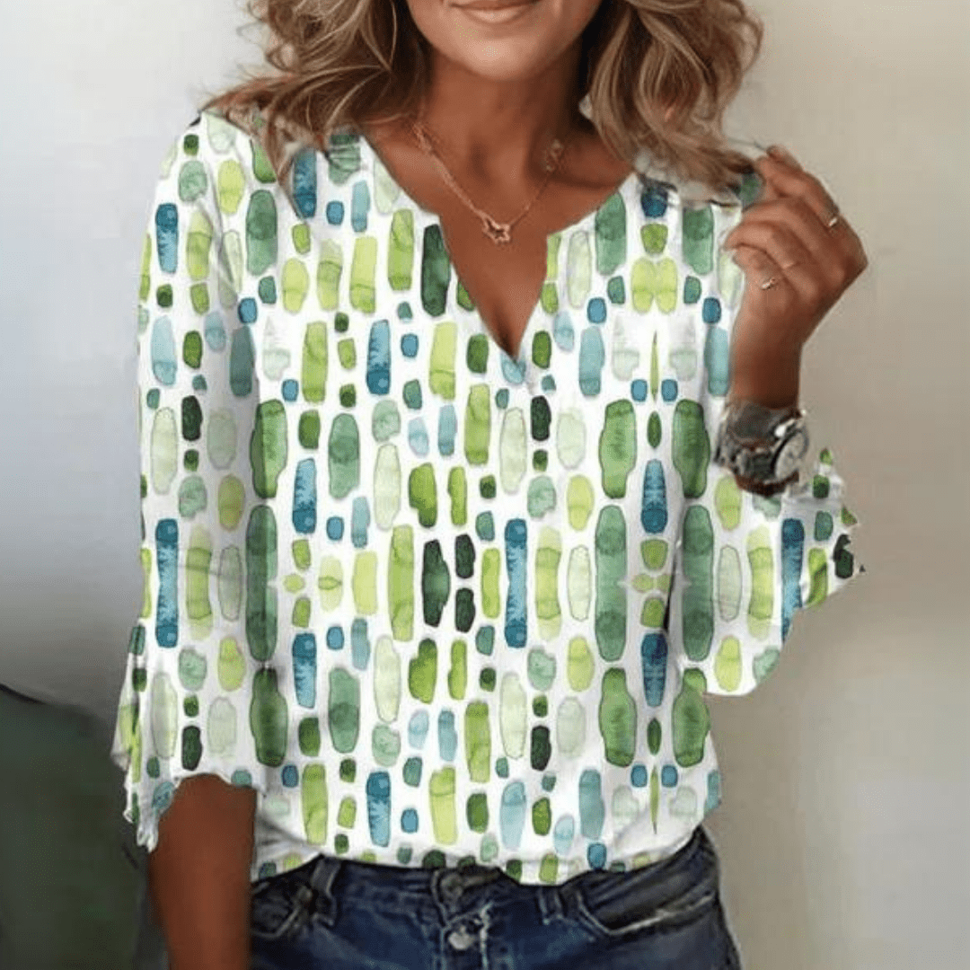 Olivia - Women's Top, Stylish Blouse in Premium Silk Cotton, Casual Elegance 1