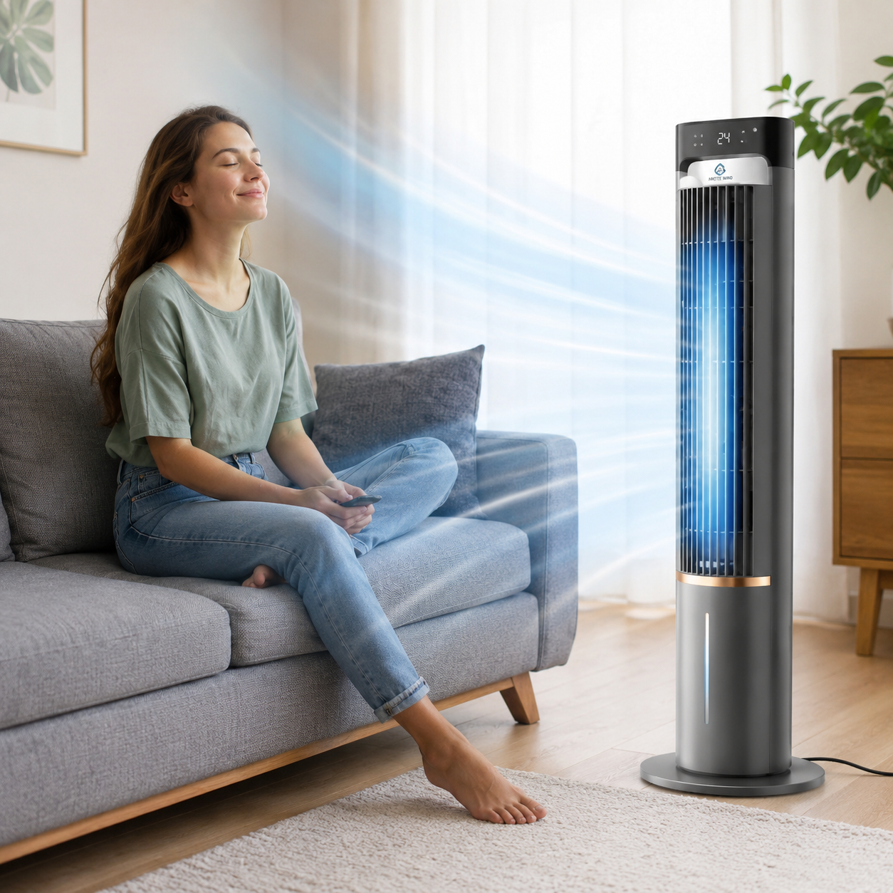 Portable Air Conditioner for Bedroom with Remote Control and Ice Packs