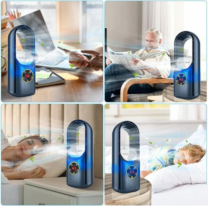 Portable Air Conditioner with Bladeless Design and Adjustable Fan Speeds for Home or Office 6
