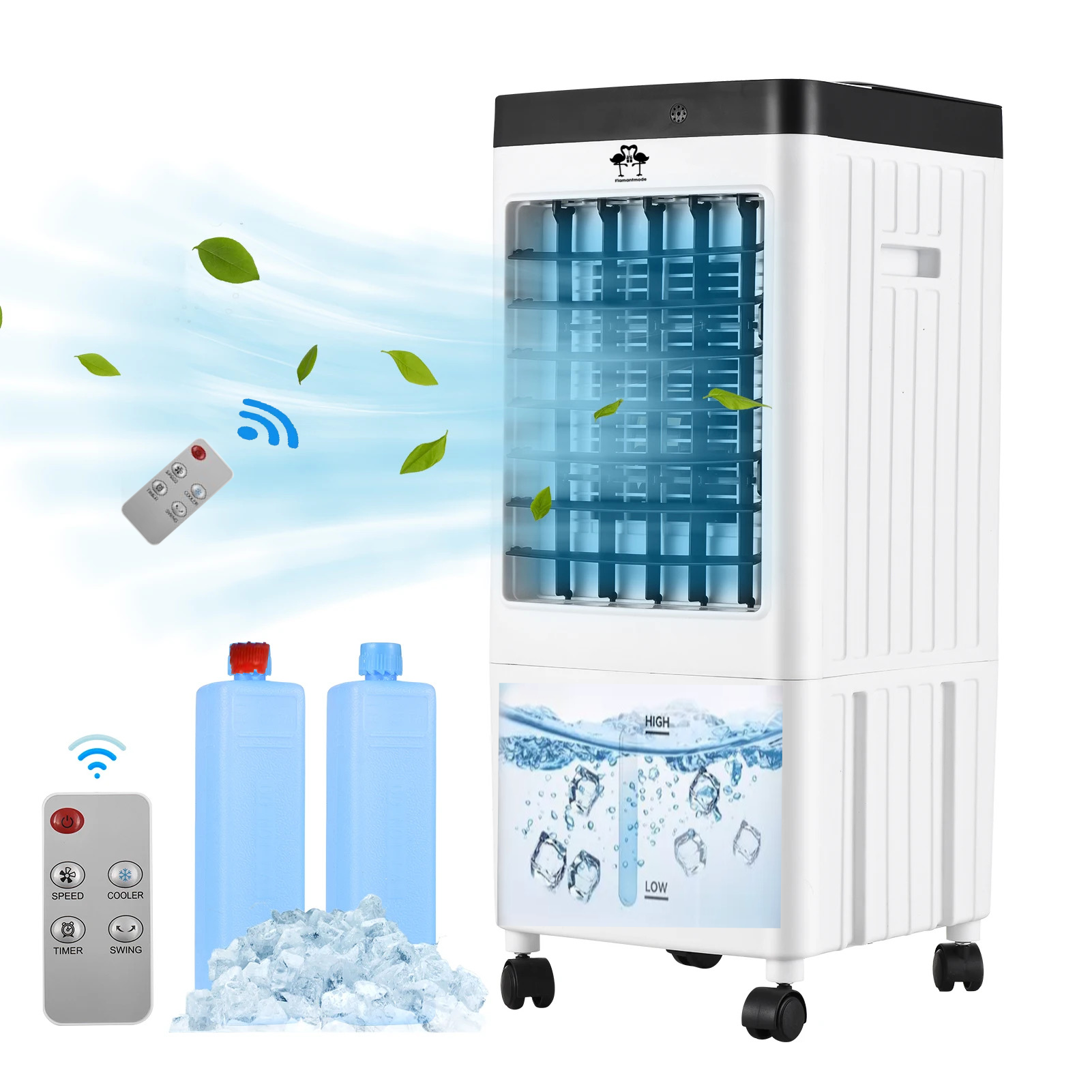 Portable Air Conditioner with Remote Control and Ice Cooler Bottles for Home Cooling 0