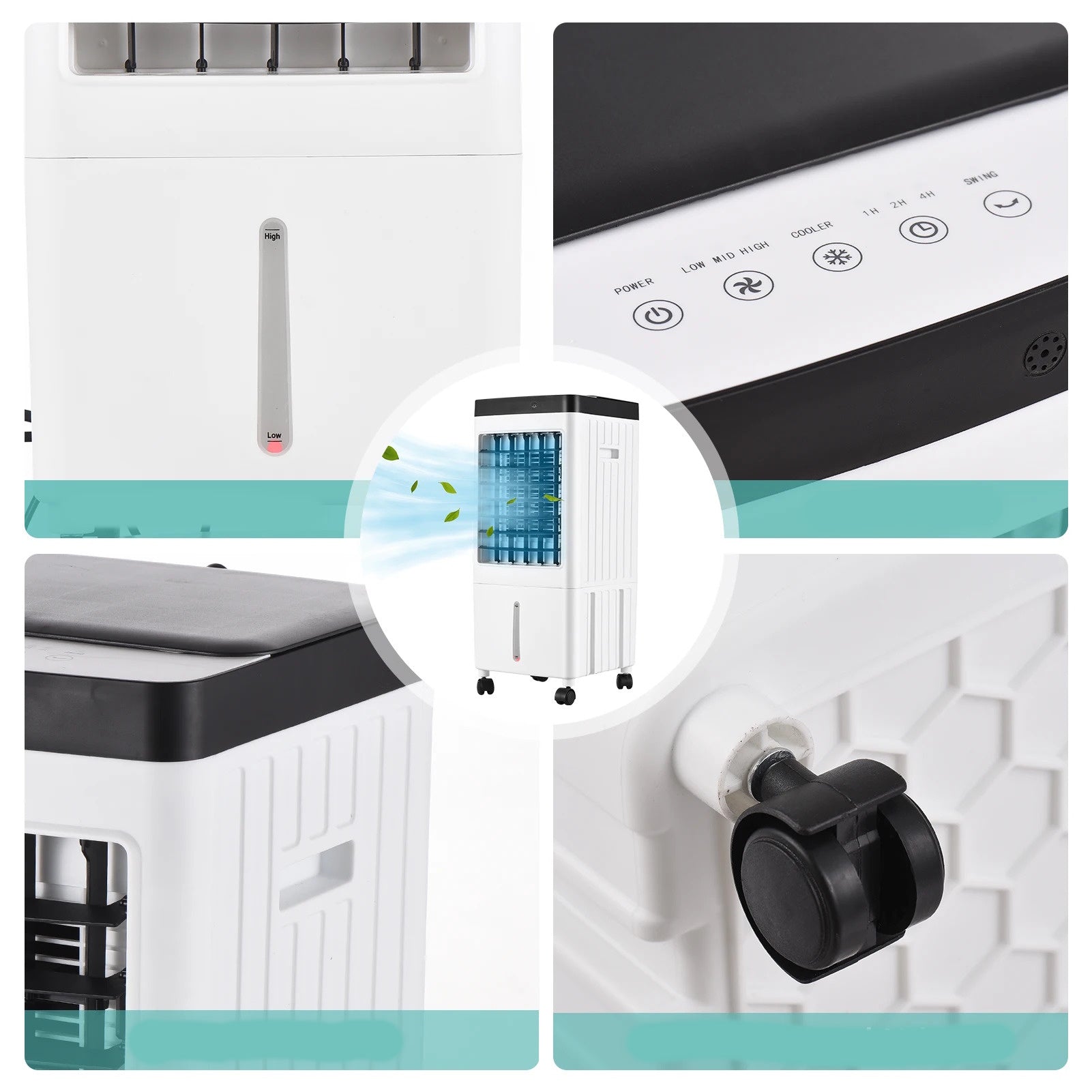 Portable Air Conditioner with Remote Control and Ice Cooler Bottles for Home Cooling 3