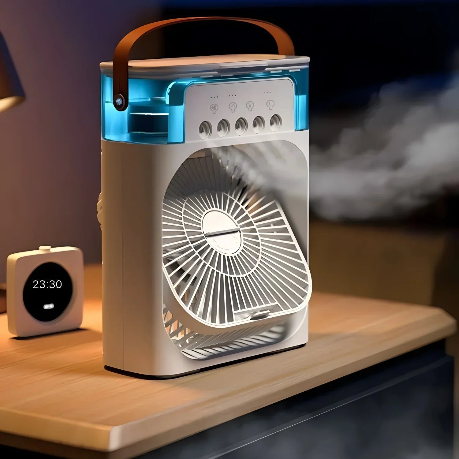 Portable Air Cooler with Humidifier and LED Light for Home Use 0
