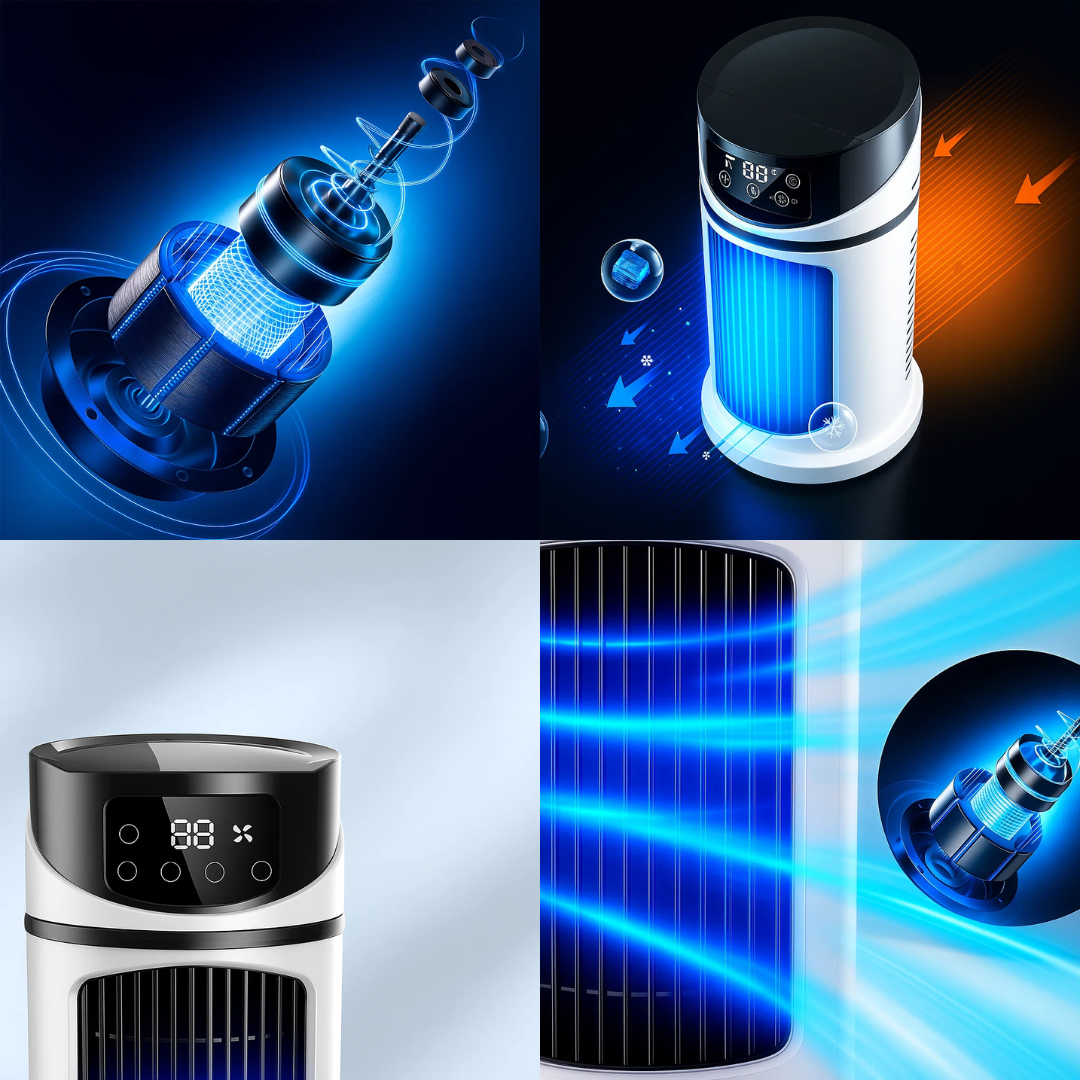 Portable Air Cooler with USB Power and Compact Design for Desk Use 3