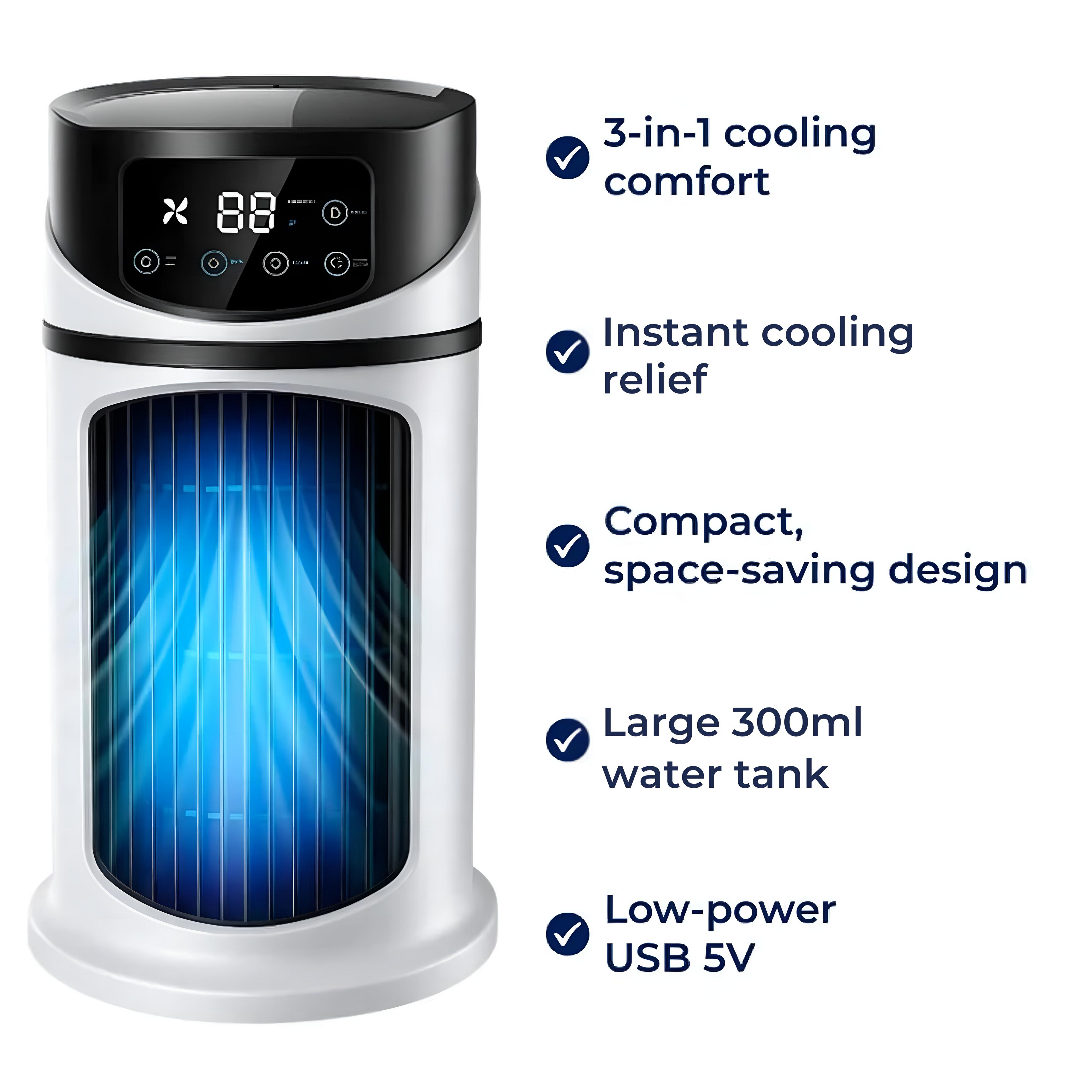 Portable Air Cooler with USB Power and Compact Design for Desk Use 5