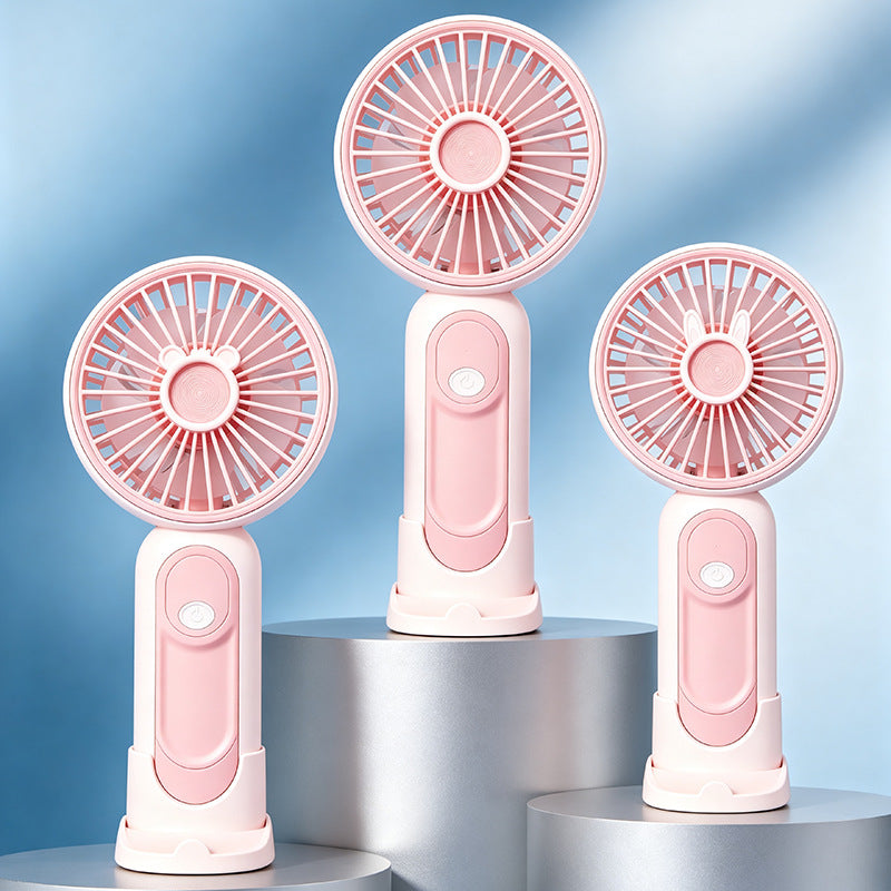 Portable Handheld Fan in ABS Plastic with Removable Stand and Rechargeable Battery 3