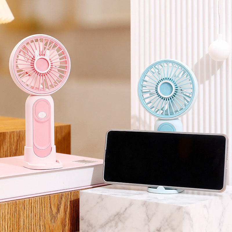 Portable Handheld Fan in ABS Plastic with Removable Stand and Rechargeable Battery 4