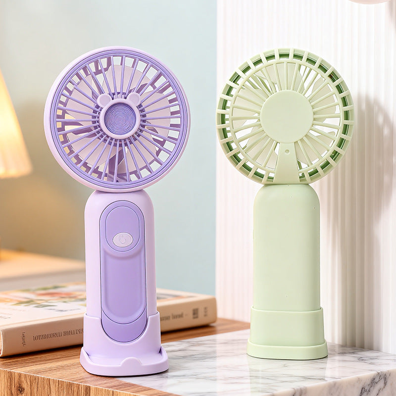 Portable Handheld Fan in ABS Plastic with Removable Stand and Rechargeable Battery 5