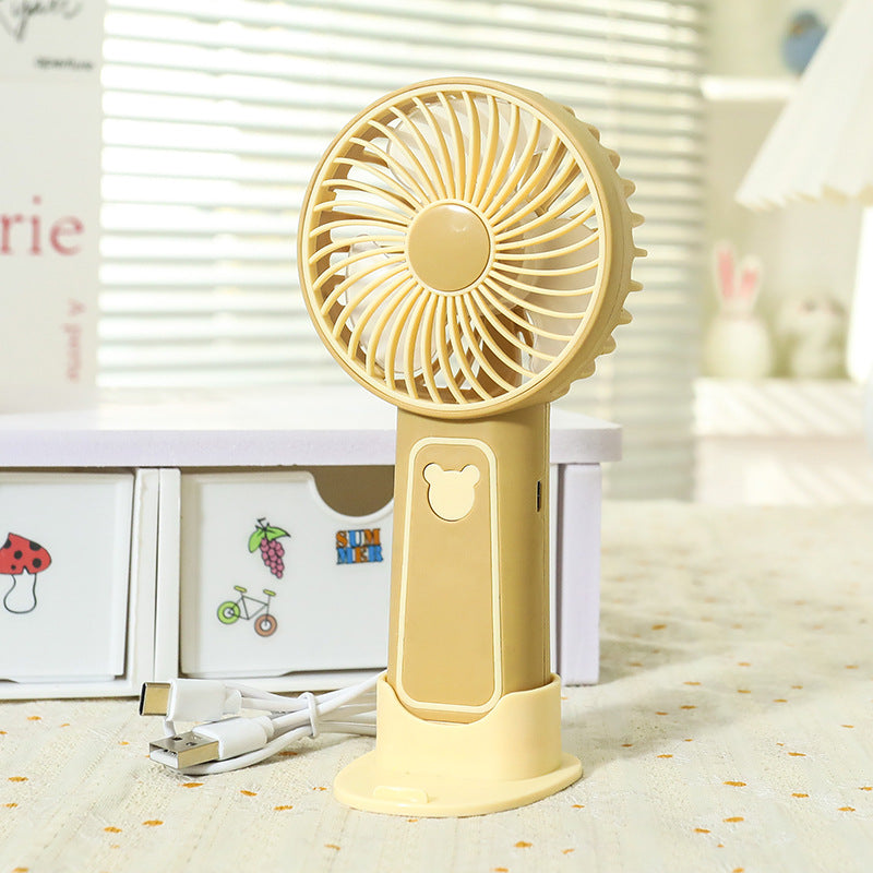 Portable Handheld Fan in Durable Plastic with Detachable Stand for Personal Cooling 0