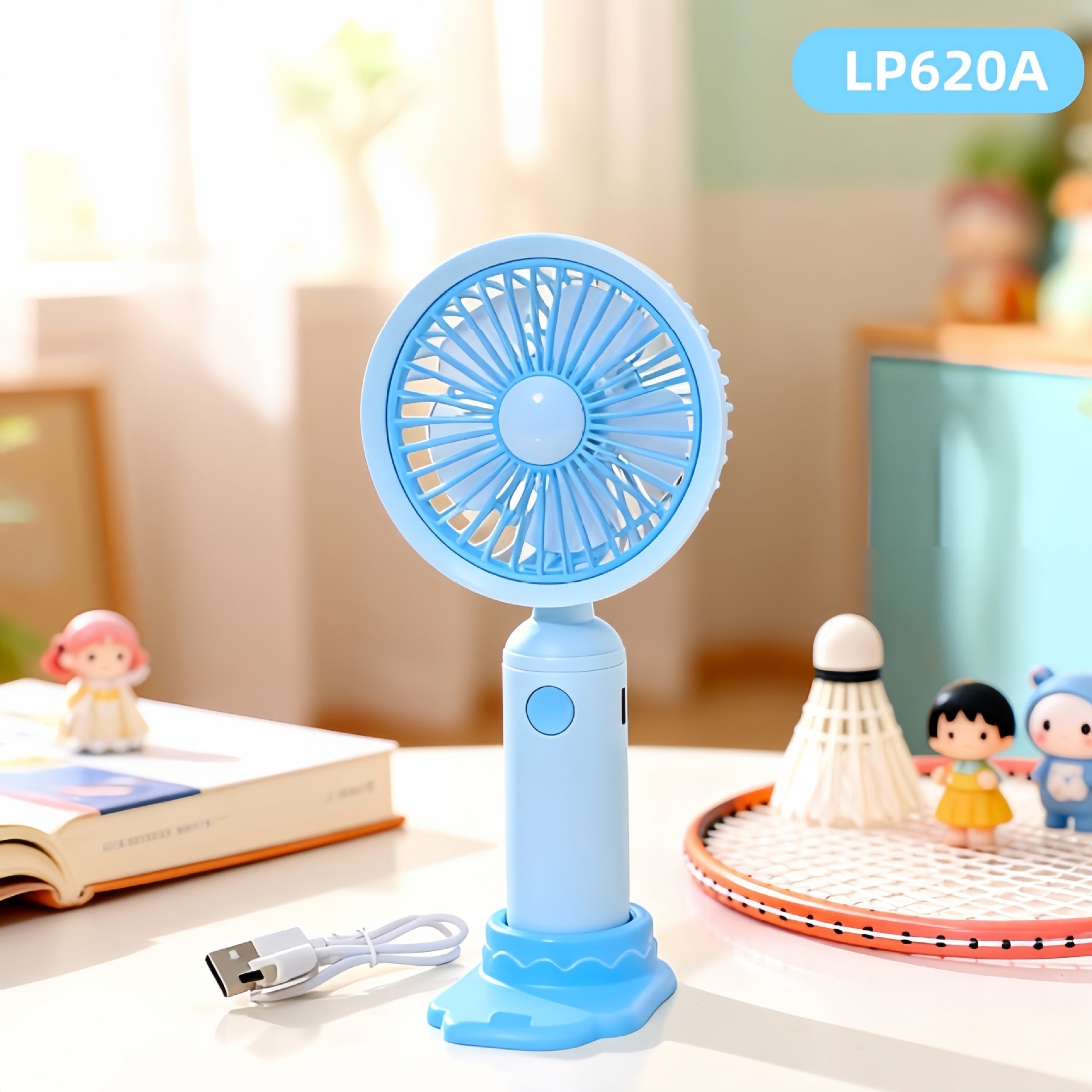 Portable Handheld Fan in Durable Plastic with Detachable Stand for Personal Cooling 5