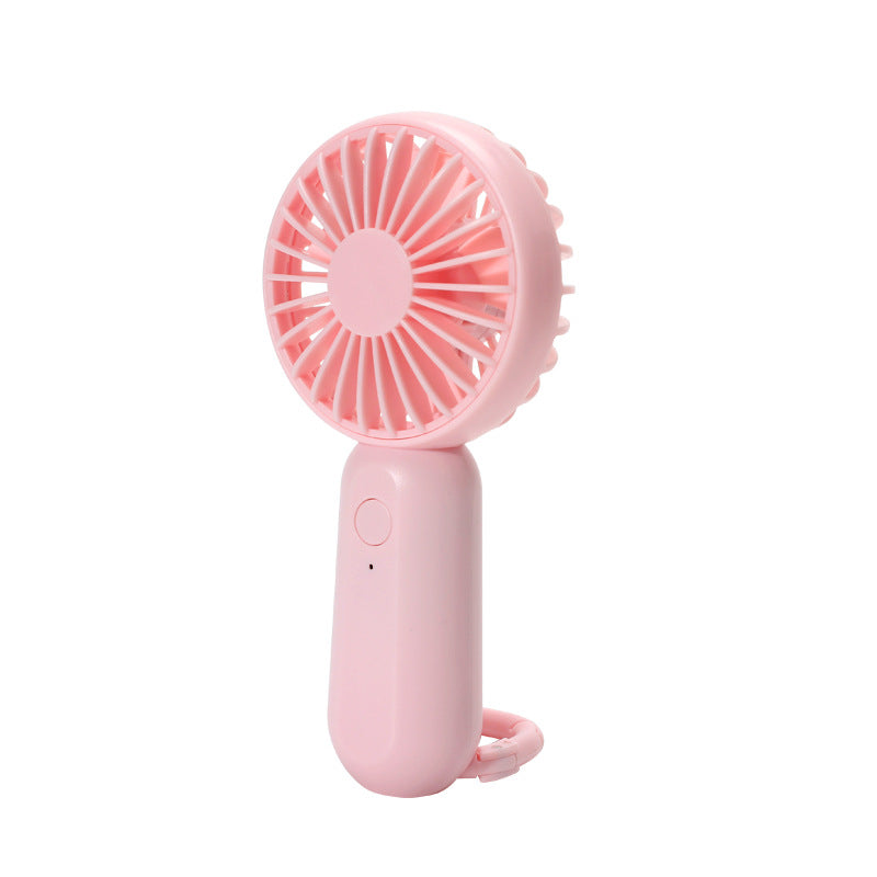 Portable Handheld Fan in Durable Plastic with Rechargeable Battery for Travel 0