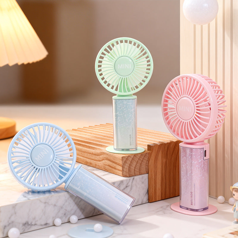 Portable Handheld Fan with Foldable Stand and Quiet Motor for Personal Cooling 1