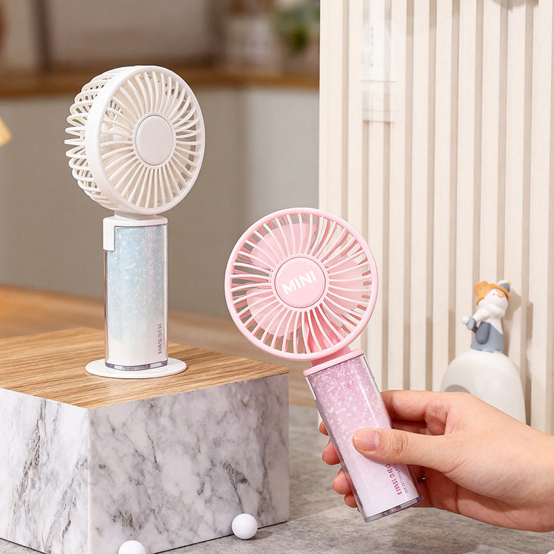 Portable Handheld Fan with Foldable Stand and Quiet Motor for Personal Cooling 2