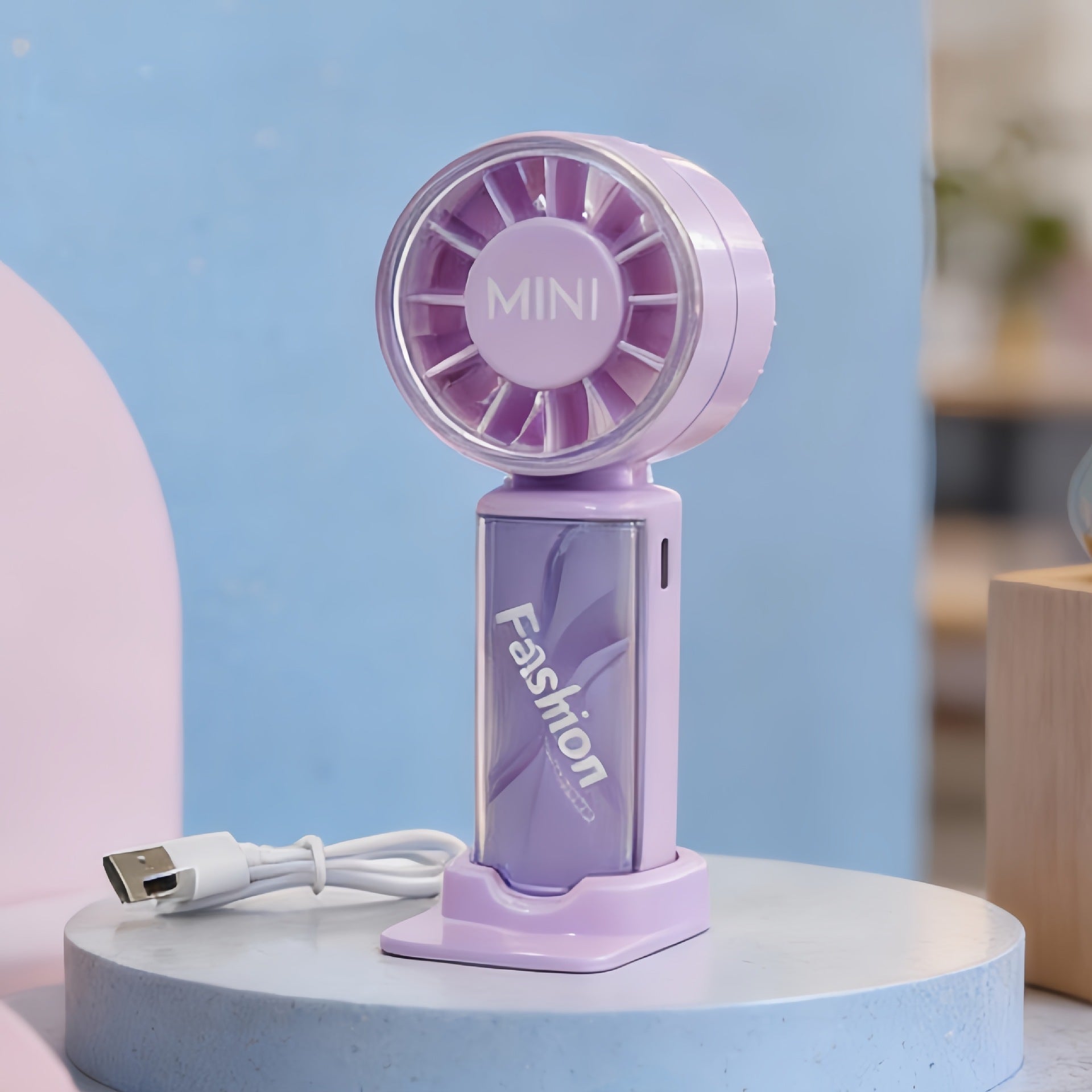 Portable Handheld Fan with Foldable Stand and Quiet Motor for Personal Cooling 6