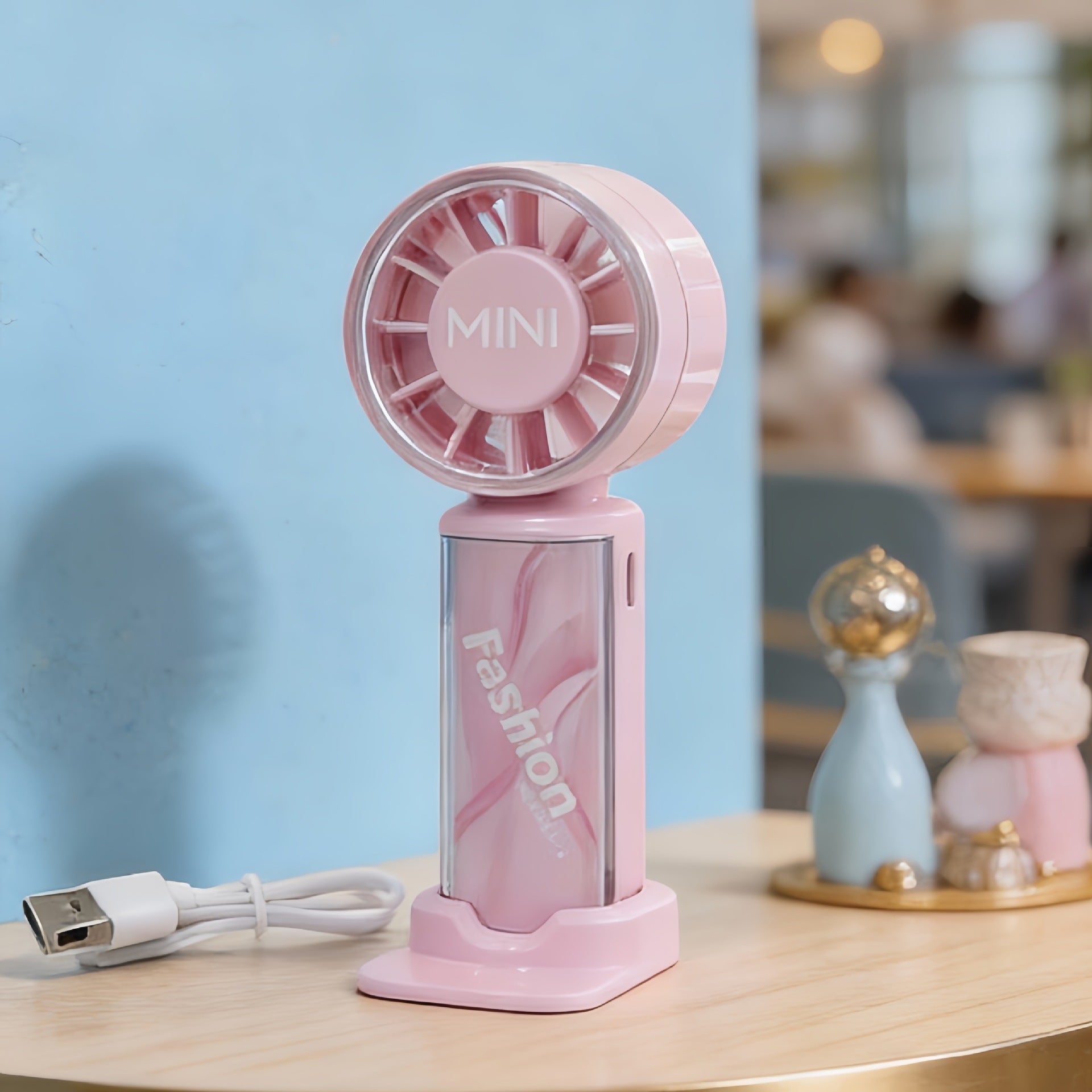 Portable Handheld Fan with Foldable Stand and Quiet Motor for Personal Cooling 8