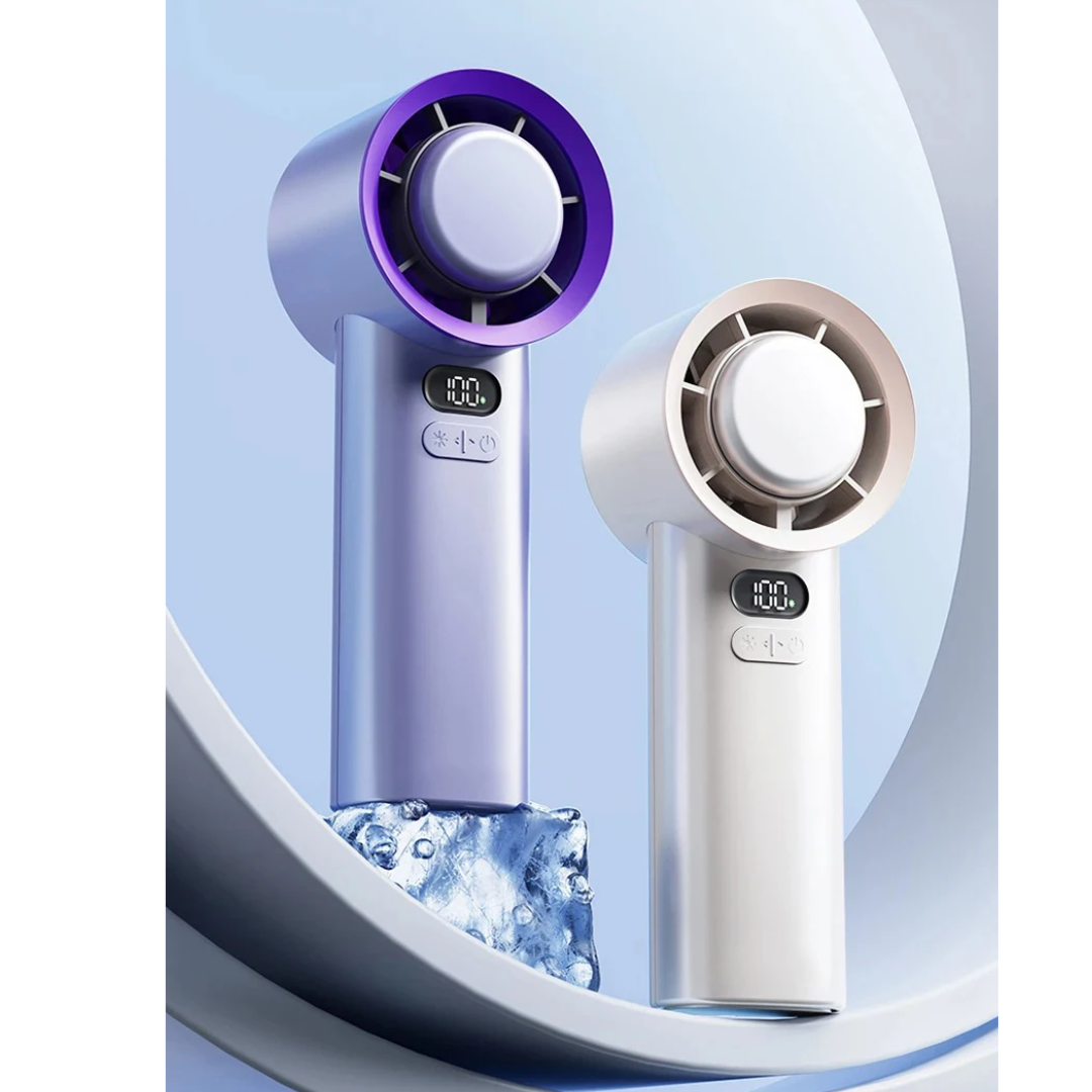 Portable Handheld Fan with USB Rechargeable Battery and 3 Speed Settings for Travel 1