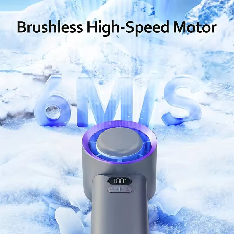 Portable Handheld Fan with USB Rechargeable Battery and 3 Speed Settings for Travel 4