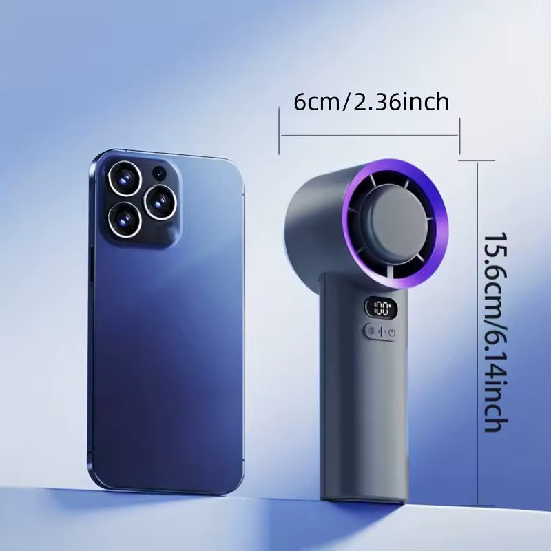 Portable Handheld Fan with USB Rechargeable Battery and 3 Speed Settings for Travel 6
