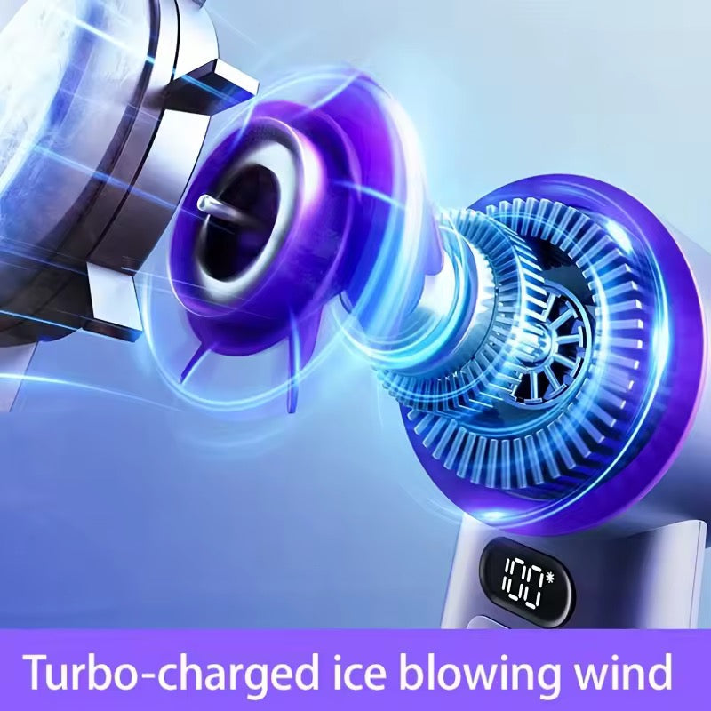 Portable Handheld Fan with USB Rechargeable Battery and 3 Speed Settings for Travel 7