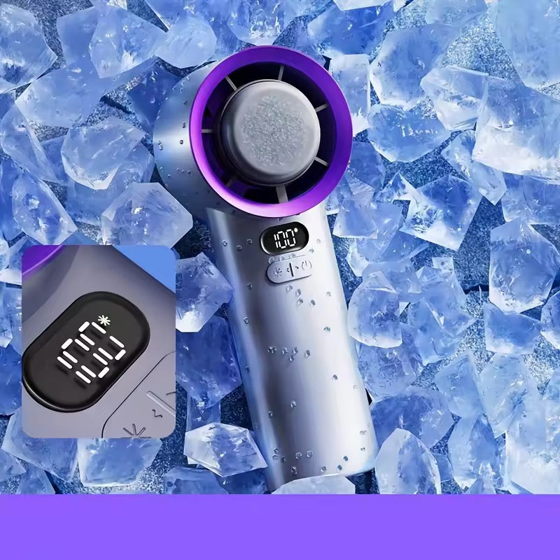 Portable Handheld Fan with USB Rechargeable Battery and 3 Speed Settings for Travel 8