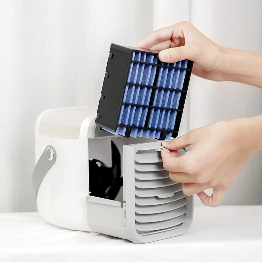 Portable Mini Air Cooler with USB Rechargeable Battery and Humidifier 5